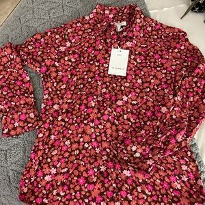 Floral button down shirt